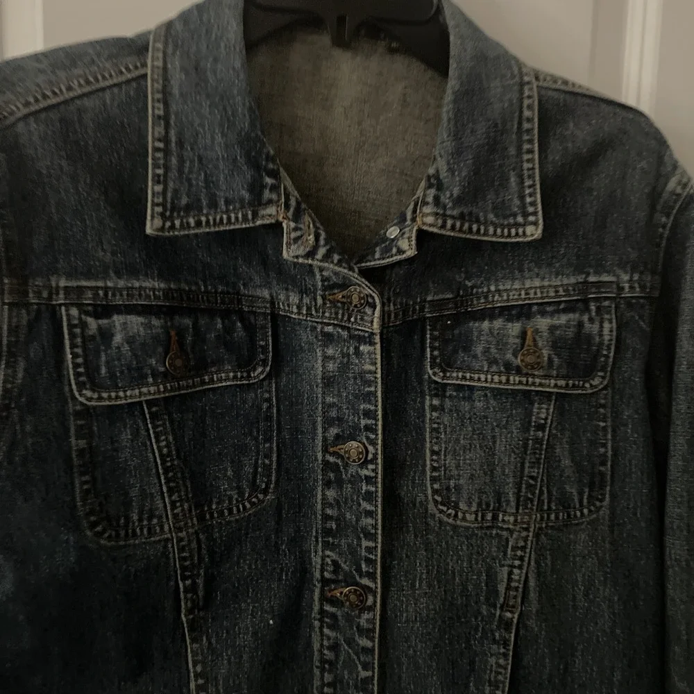 Willi Smith Wear Women's SZ Medium Demin Jacket Stretch Vintage 80's 90's‎ - Picture 4 of 11